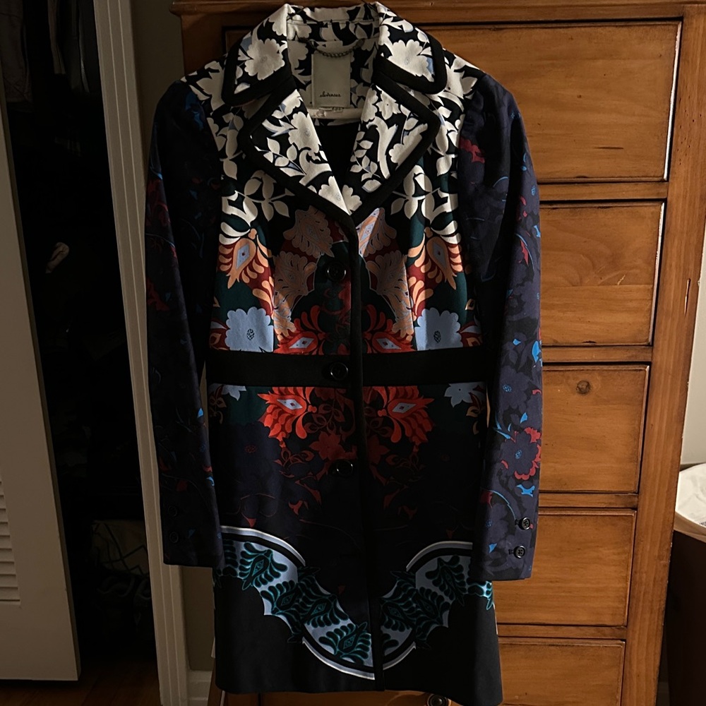 Anthropologie Multicolor Patterned Coat - Picture 2 of 6